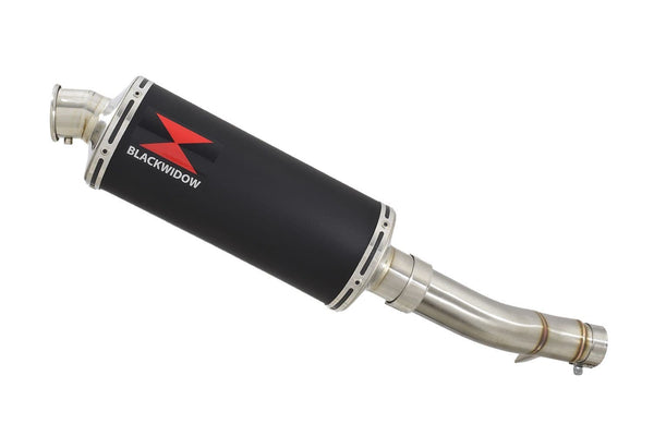 Exhaust Link Pipe & 300mm Oval Black Stainless Silencer for Honda CB500F 2016-2019