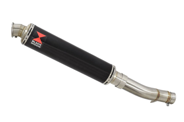 Exhaust Link Pipe & 350mm Round Black Stainless Silencer for Honda CB500F 2016-2019