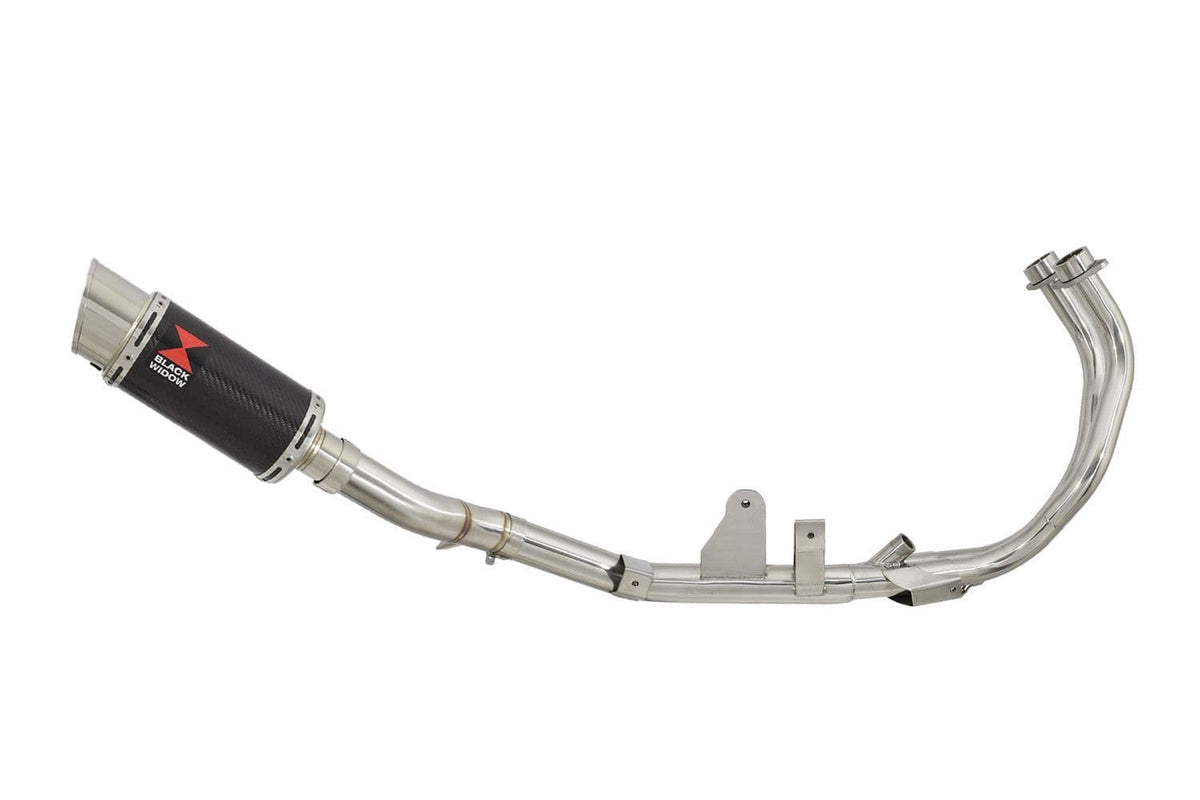 Performance De-Cat Exhaust System 200mm Round Carbon Silencer for Honda CB500X 2013-2016