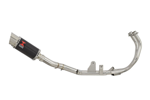 Performance De-Cat Exhaust System 200mm Round Carbon Silencer for Honda CB500X 2013-2016
