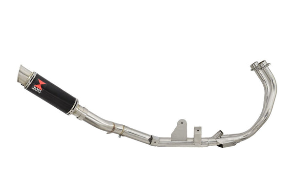 Performance De-Cat Exhaust System 230mm GP Round Black Stainless Silencer for Honda CB500X 2013-2016