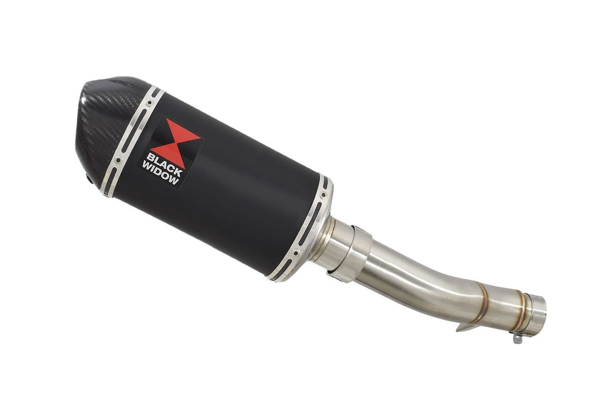 Exhaust Silencer 200mm Oval Black Stainless Steel Carbon Tip for Honda CB500X 2020-2025
