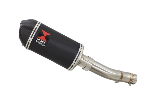 Exhaust Silencer 200mm Oval Black Stainless Steel Carbon Tip for Honda CB500X 2020-2025