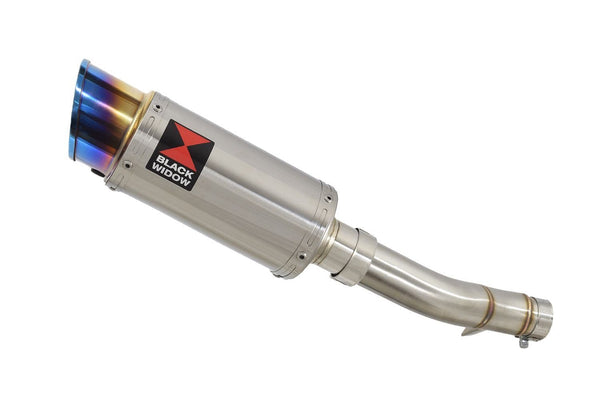 Exhaust Silencer 200mm Round GP Stainless Steel Blue Tip for Honda CB500X 2020-2025