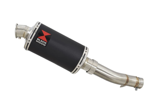 Exhaust Silencer 230mm Oval Black Stainless Steel for Honda CB500X 2020-2025