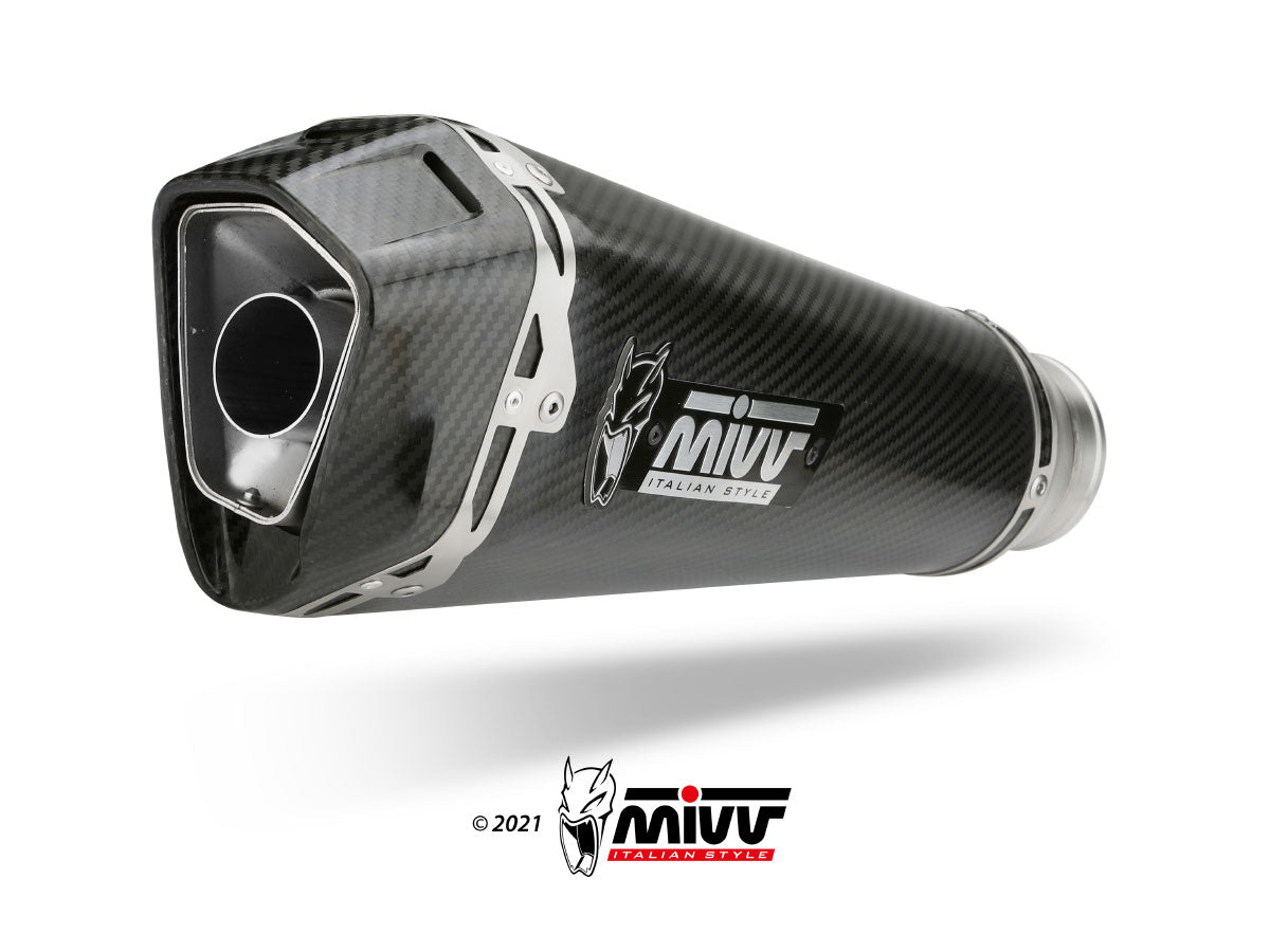 Mivv Delta Race Carbon Slip-On Exhaust for BMW S1000RR 2019-22