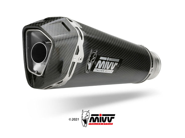 Mivv Delta Race Carbon Slip-On Exhaust for BMW S1000RR 2019-22