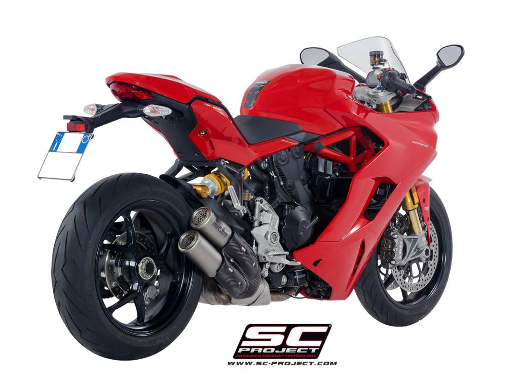 SC Project Twin CR-T Slip-On Exhaust for Ducati SuperSport 2021-25
