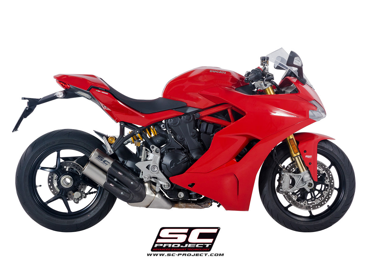 SC Project Twin CR-T Slip-On Exhaust for Ducati SuperSport 2021-25