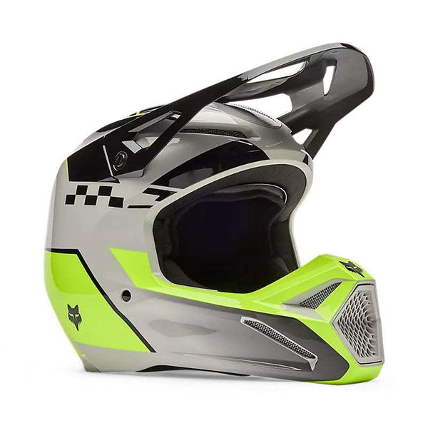 Fox V1 Collect Helmet Gray Yellow