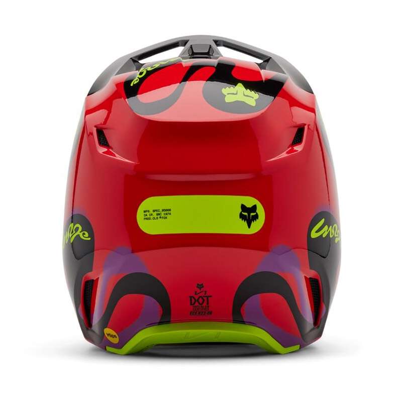 Fox V1 Emotion Helmet Red Fluo