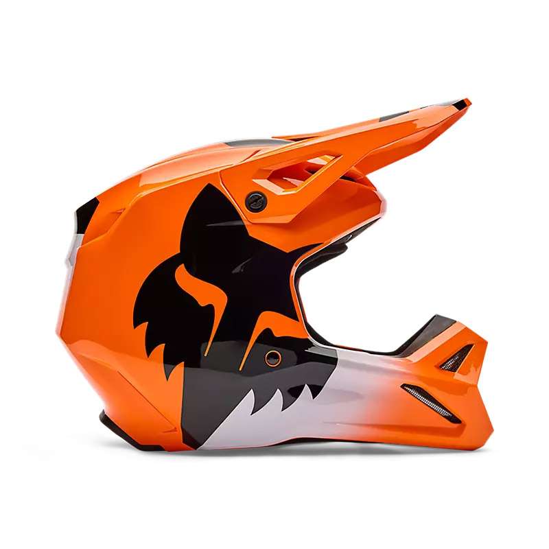 Fox V1 Shield Helmet Orange Fluo