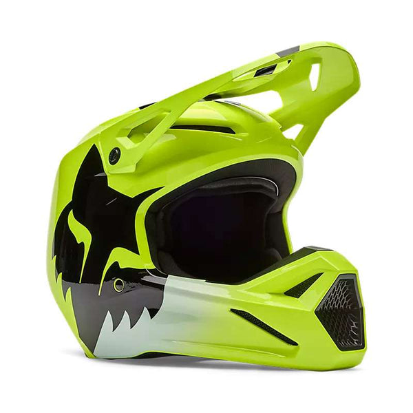 Fox V1 Shield Helmet Yellow Fluo