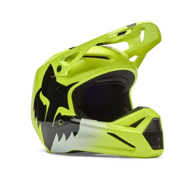 Fox V1 Youth Shield Helmet Yellow Fluo