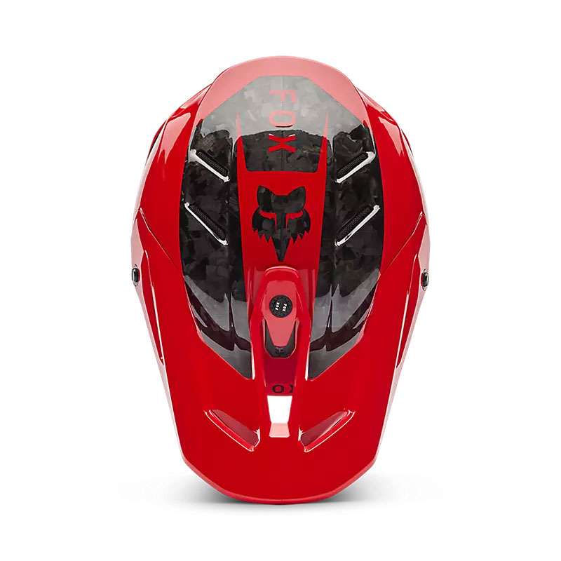 Fox V3 Rs Fracture Helmet Red Fluo