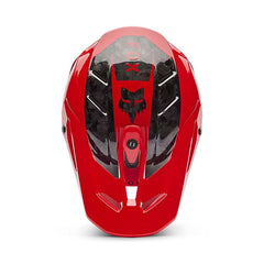 Fox V3 Rs Fracture Helmet Red Fluo