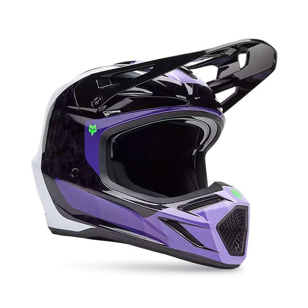 Fox V3 Rs Grid Helmet Black Purple