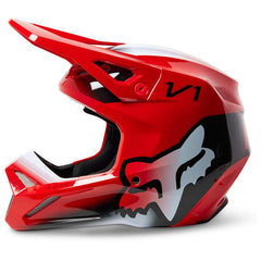 Fox Youth V1 Toxsyk Helmet Red Fluo