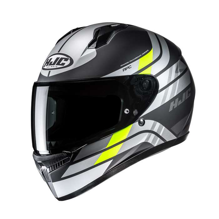 Hjc C10 Hiper Helmet Grey Yellow Matt