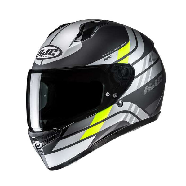 Hjc C10 Hiper Helmet Grey Yellow Matt