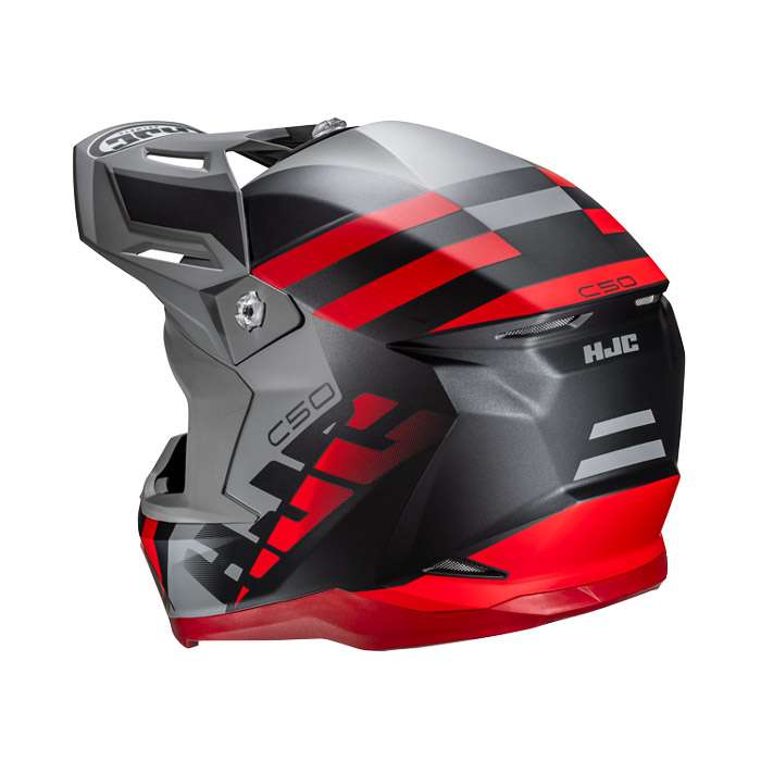 Hjc C50 Mirage Helmet Grey Red Matt