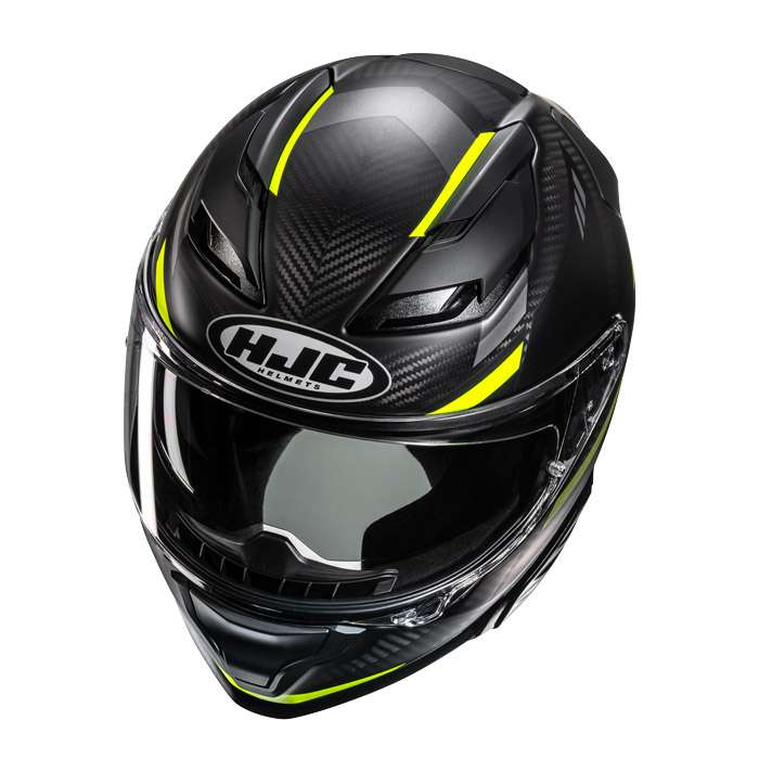 Hjc F71 Carbon Esira Helmet Yellow Matt