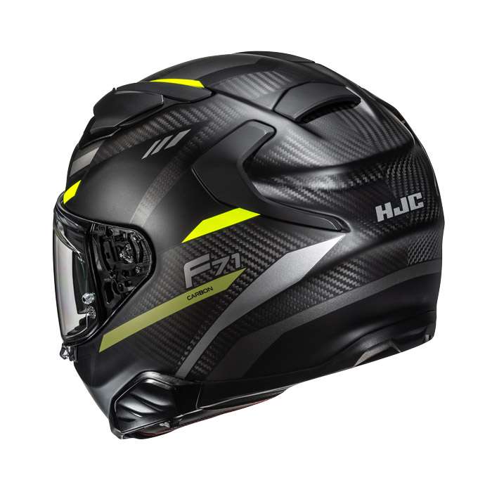 Hjc F71 Carbon Esira Helmet Yellow Matt