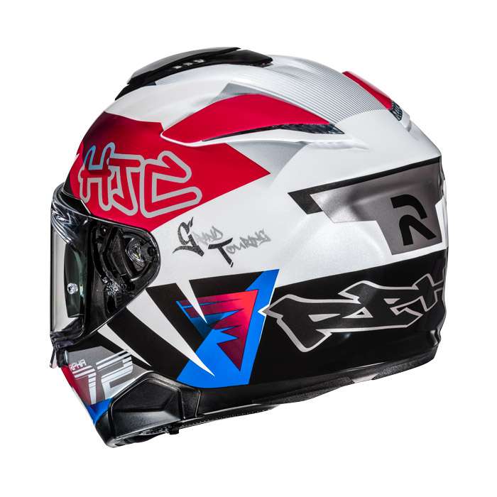 Hjc Rpha 72 Goldy Helmet Blue Red