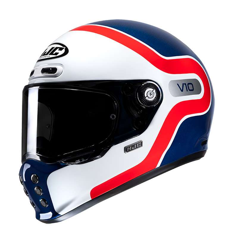 Hjc V10 Grape Helmet Blue Red