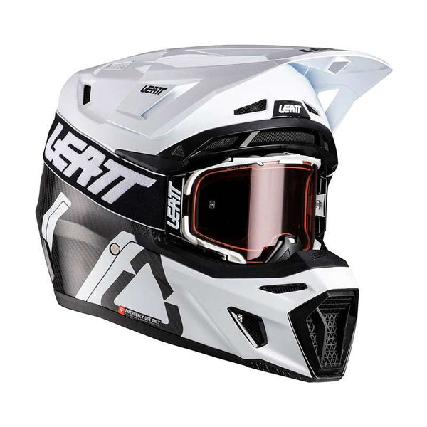 Leatt Moto 9.5 Carbon V26 Helmet Kit White Black