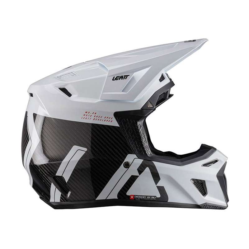 Leatt Moto 9.5 Carbon V26 Helmet Kit White Black