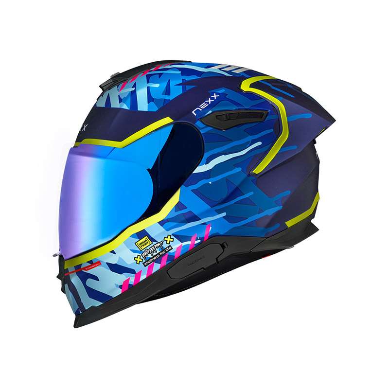 Nexx Y.100r Urbangram Helmet Indigo Blue Matt