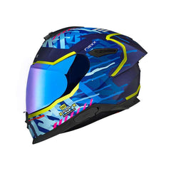 Nexx Y.100r Urbangram Helmet Indigo Blue Matt