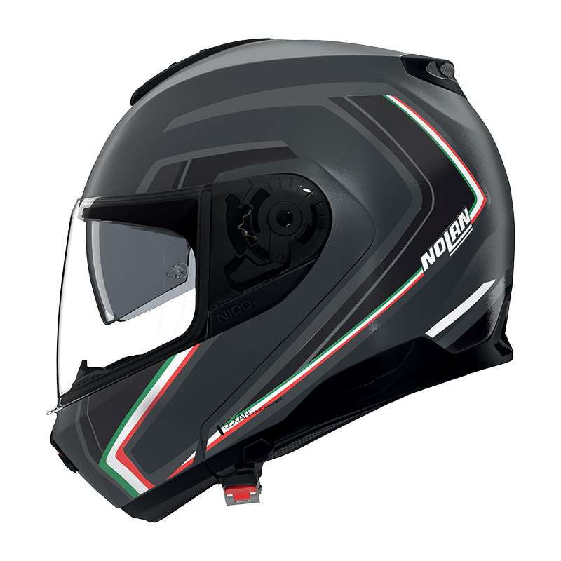 Nolan N100.6 Radiante Helmet White Blue Red