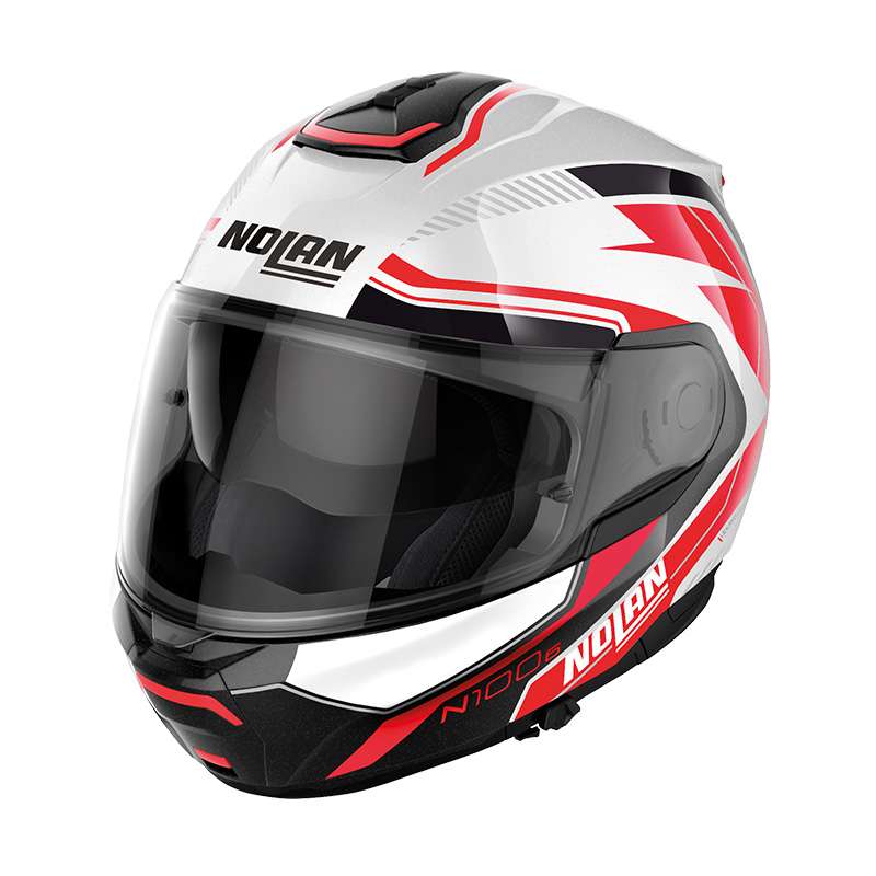 Nolan N100.6 Surveyor N-com Helmet White Red