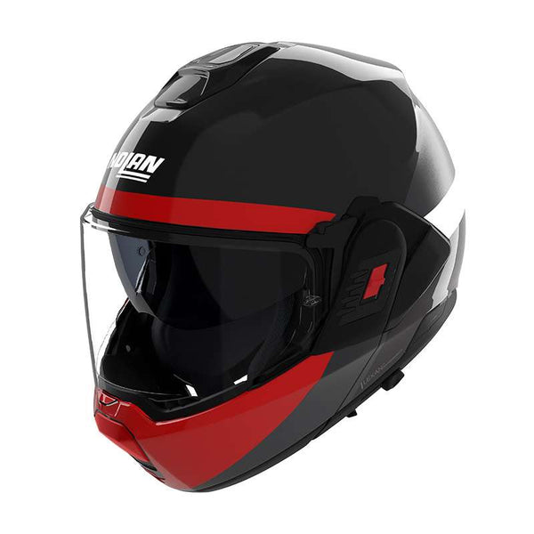 Nolan N120.1 Blocco Helmet Anthracite Red