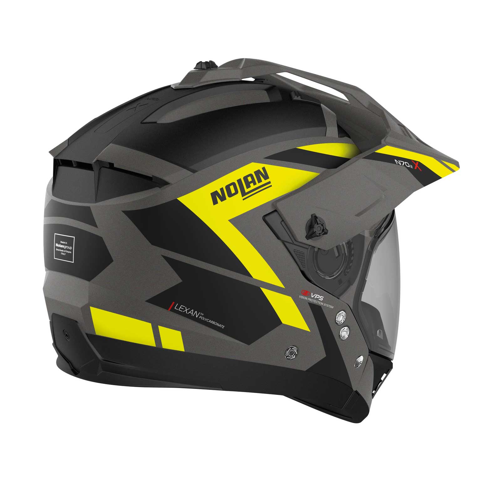 Nolan N70.2x Grandes Alpes N-com Modular Helmet Black Yellow