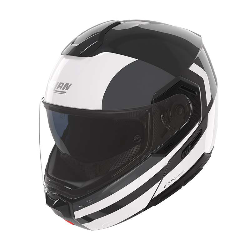 Nolan N90.3 06 Roboto Helmet Black Silver White