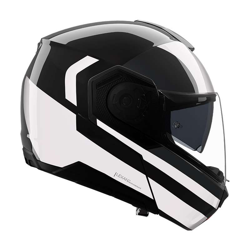 Nolan N90.3 06 Roboto Helmet Black Silver White