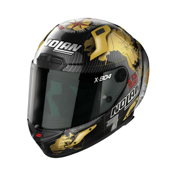Nolan X-804 Rs Ultra Carbon Replica Checa Gold