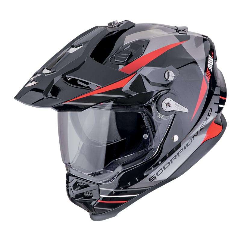 Scorpion Adf-9000 Air Feat Helmet Silver Red