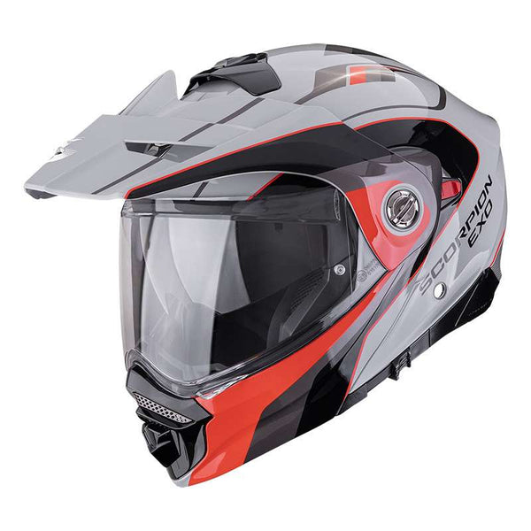 Scorpion Adx-2 Kamps Modular Helmet Grey Red