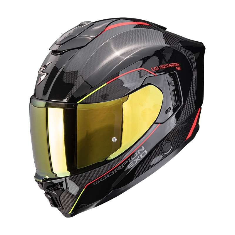 Scorpion Exo-1500 Carbon Air Mundi Helmet Red Yellow