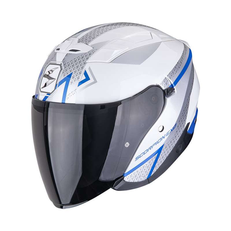 Scorpion Exo 230 Loop Helmet White Blue