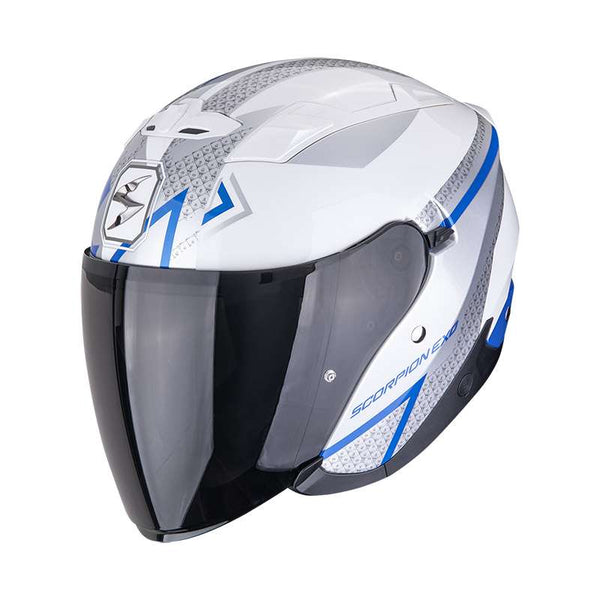 Scorpion Exo 230 Loop Helmet White Blue