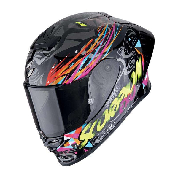 Scorpion Exo R1 Evo 2 Air Savage Helmet Blue Pink