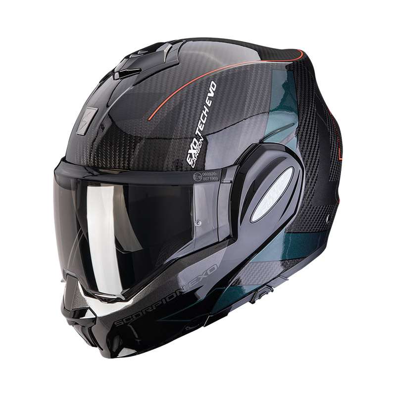 Scorpion Exo Tech Evo Carbon Cad Helmet Green