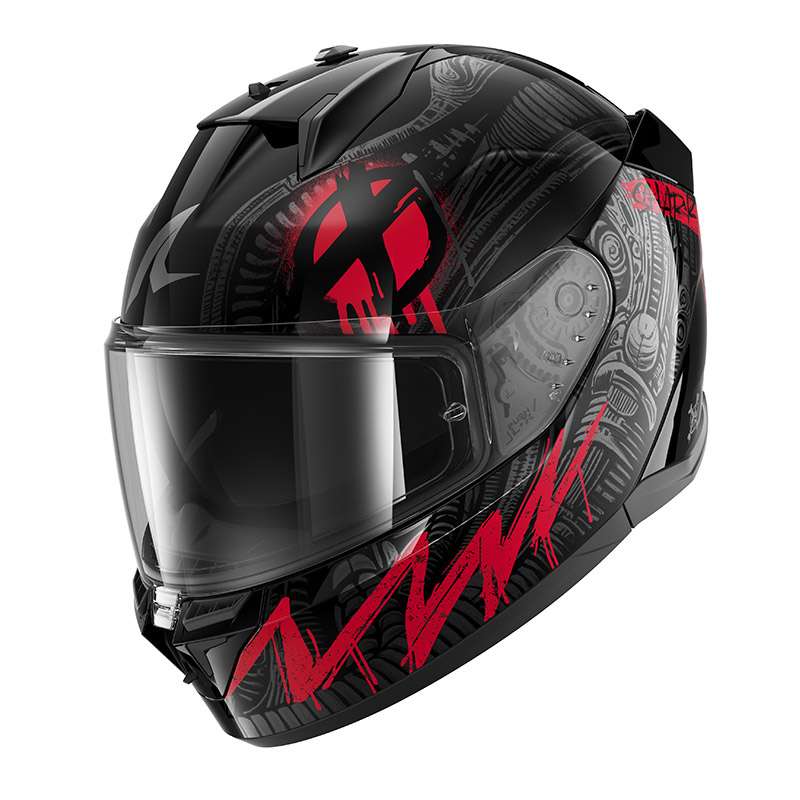 Shark D-skwal 3 Shiever Helmet Anthracite Red