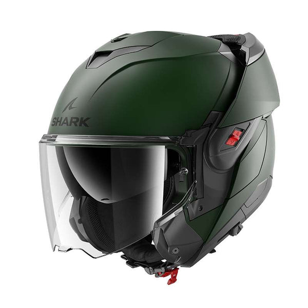 Shark Oxo Blank Mat Modular Helmet Green