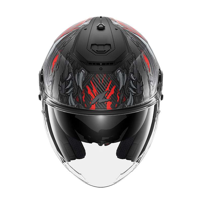Shark Rs Jet Carbon Shaytan Mat Helmet Red